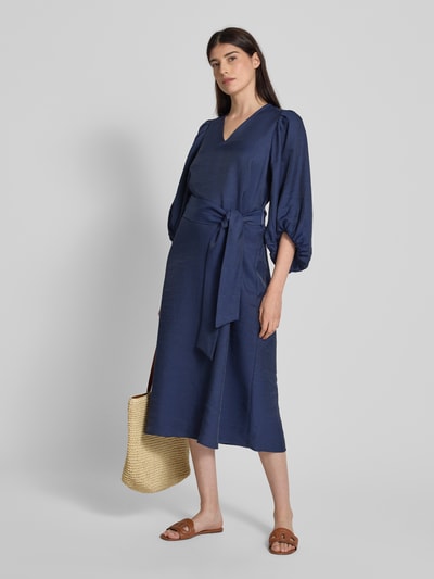 Seidensticker Sukienka midi z dekoltem w serek Granatowy 1