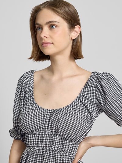 Gina Tricot Slim Fit Blusenshirt mit Puffärmeln Weiss 3