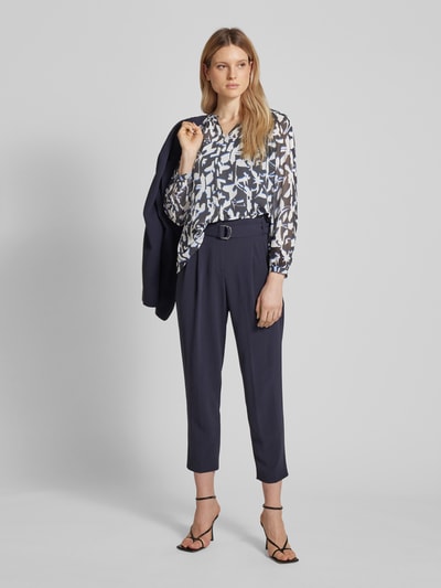 comma Blouse met all-over print Zwart - 1