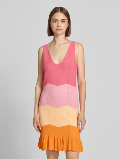OH APRIL Strickkleid aus Viskose-Mix Modell 'Jany' Orange Melange 4