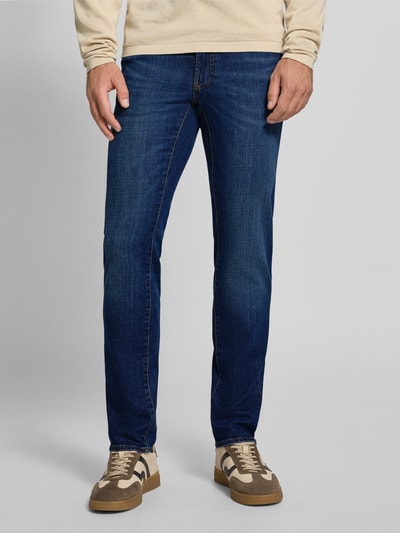 Brax Slim fit jeans met 5-pocketmodel, model 'Chuck' Donkerblauw - 4