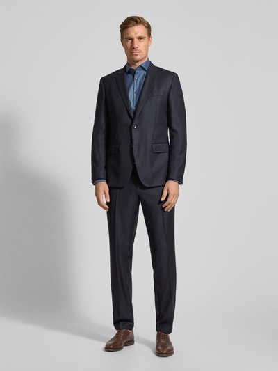 Jake*s Slim Fit Businesshemd in Premiumqualität Marine 1