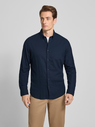 SELECTED HOMME Slim Fit Freizeithemd aus reiner Baumwolle Modell 'SLIMOWEN' Marine 4