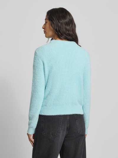 More & More Gebreide pullover van effectgaren met ronde hals Mintgroen - 5