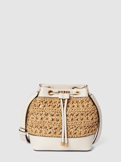 Guess Bucket bag in gevlochten look, model 'LIGURIA' Steengrijs - 2