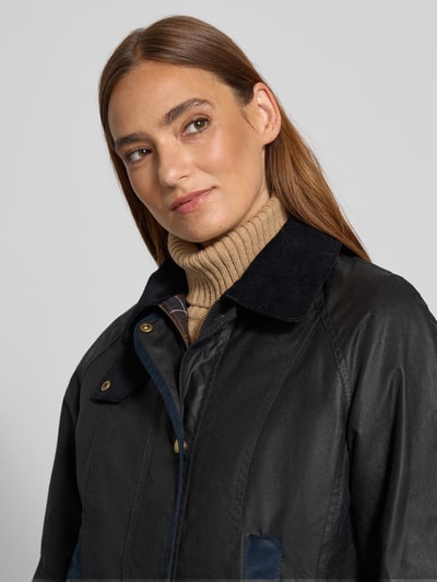 Barbour Regular fit gewaxt jack met klepzakken, model 'BOWER WAX' Marineblauw - 3