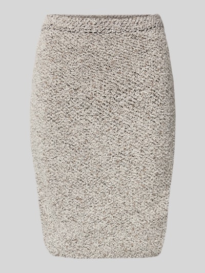 Marc Cain Knielanger Rock in Bouclé-Optik Hellgrau 2