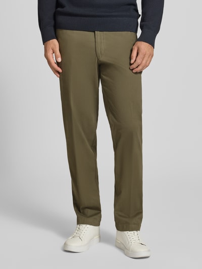 Hiltl Regular Fit Chino aus Baumwoll-Mix Modell 'PEAKER' Oliv 4