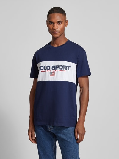 Polo Sport T-Shirt mit Label-Print Dunkelblau 4