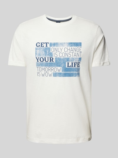 Lerros T-shirt met statementprint Offwhite - 2