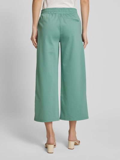 ICHI Wide leg stoffen broek met bandplooien, model 'KATE' Mintgroen - 5