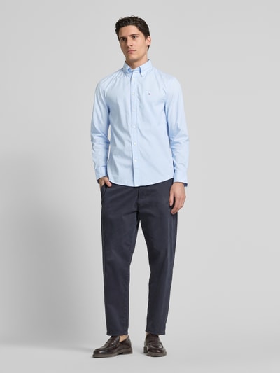 Tommy Hilfiger Regular Fit Hemd aus reiner Baumwolle Hellblau 1