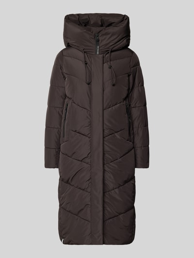 khujo Gewatteerde lange jas met capuchon, model 'TEPLE' Prune - 2