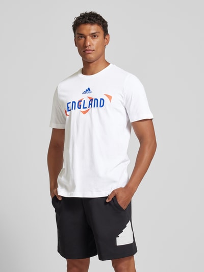 ADIDAS SPORTSWEAR T-Shirt mit Label-Print Modell 'ENGLAND' Weiss 4