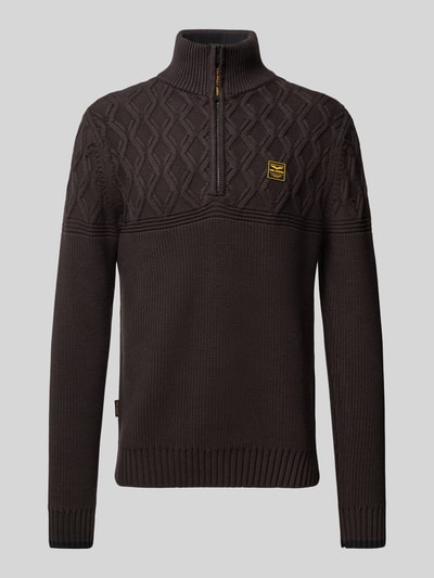 PME Legend Gebreide pullover met schipperskraag Zwart - 2