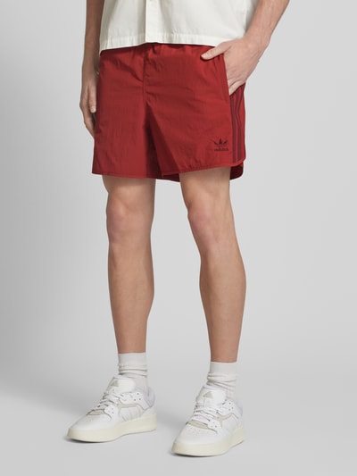 adidas Originals Badehose mit Logo-Stitching Modell 'SPRINTER' Dunkelrot 4
