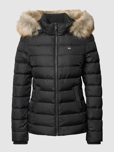 Tommy Jeans Daunenjacke mit Webpelz Black 2