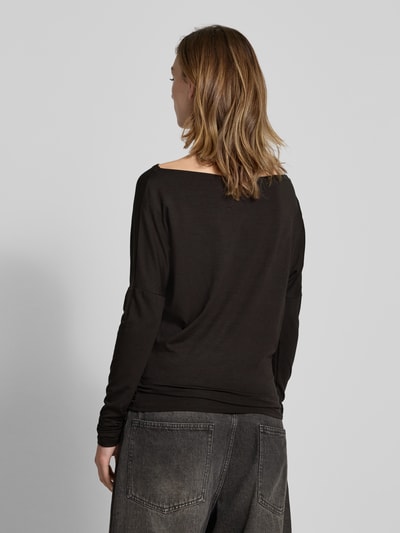 WEEKDAY Oversized Longsleeve mit U-Boot-Ausschnitt Modell 'Johanna' Dunkelbraun 5