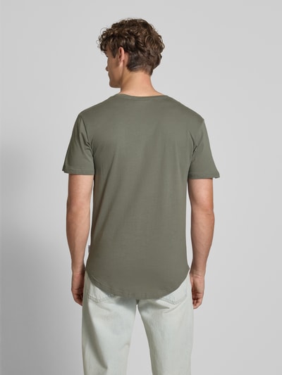 Only & Sons T-shirt met labeldetail, model 'MATT' Donkergrijs - 5