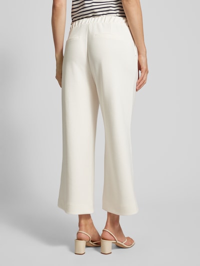 Jake*s Collection Wide leg stoffen broek met persplooien Ecru - 5