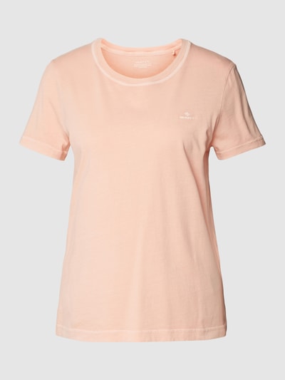 Gant T-Shirt mit Label-Stitching Modell 'Sunfaded' Apricot 2