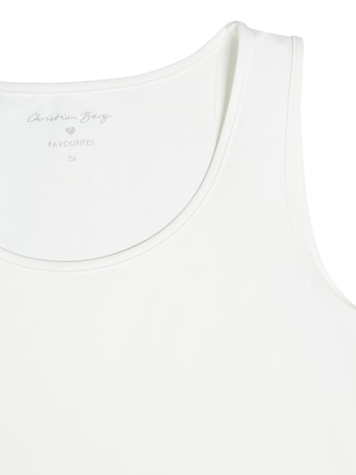 Christian Berg Woman Top mit Rundhalsausschnitt Offwhite 2