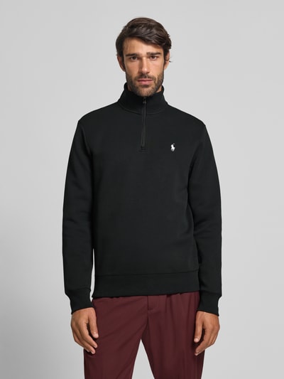 Polo Ralph Lauren Regular Fit Troyer mit Troyer-Kragen Modell 'Double' Black 4