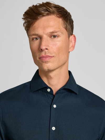 SEIDENSTICKER Koszula biznesowa o kroju regular fit z kołnierzykiem typu kent model ‘Casual’ Granatowy 3