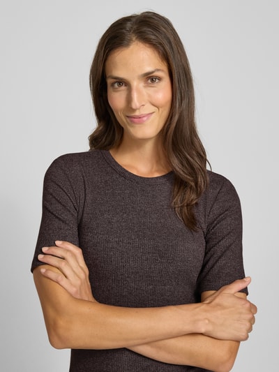 OPUS Strickshirt mit Rundhalsausschnitt Modell 'Sulchen' Schoko 3