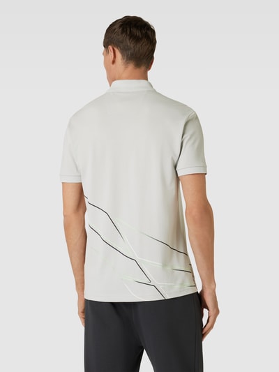 BOSS Green Poloshirt met labelstitching, model 'Paddy' Lichtgrijs - 5