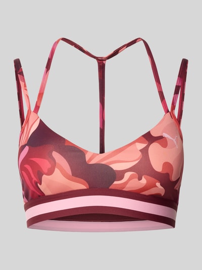 PUMA Biustonosz sportowy z nadrukiem z logo Bordowy 2