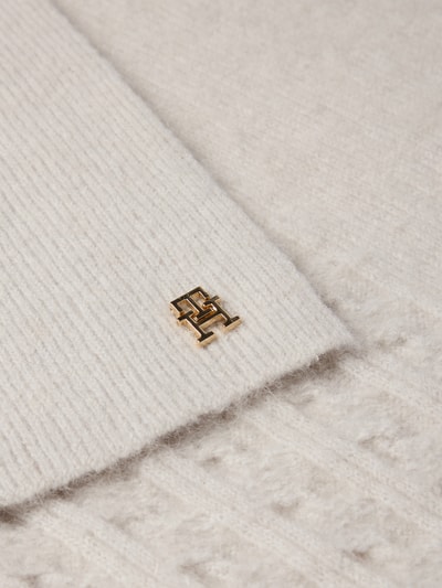 Tommy Hilfiger Schal mit Woll-Anteil Hellgrau 2