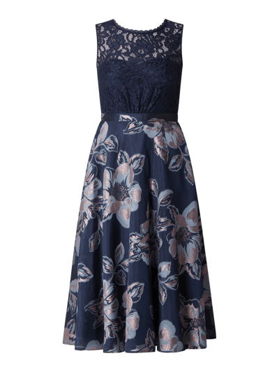 Vera Mont Cocktailjurk met kant Marineblauw - 2