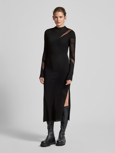 LeGer by Lena Gercke Midikleid mit Strukturmuster Modell 'Lenio' Black 1