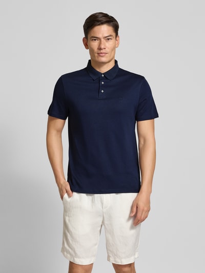 CK Calvin Klein Relaxed Fit Poloshirt mit Logo-Stitching Modell 'SUPIMA' Marine 4
