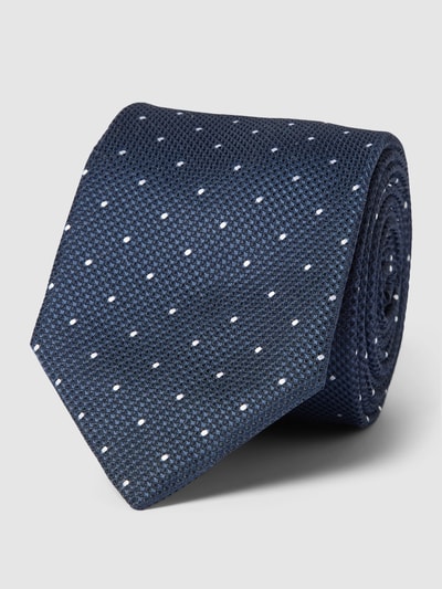 BOSS Krawatte aus Seide-Mix mit Allover-Muster (7,5 cm) Marine 1