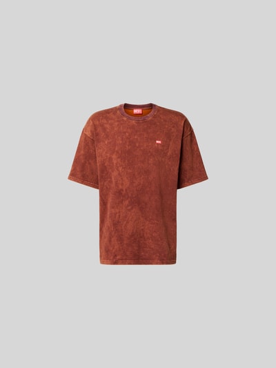 Diesel T-Shirt mit Label-Print Rostrot 2