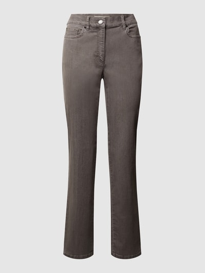 Zerres Comfort fit jeans met stretch, model 'Greta' Taupe - 2