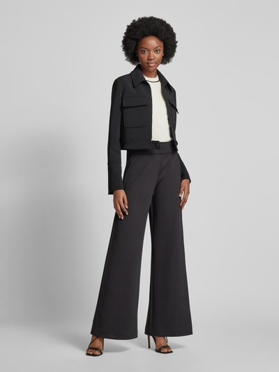 MaxMara Leisure Stoffen broek met uitlopende pijpen, model 'LEVANTE' Zwart - 1