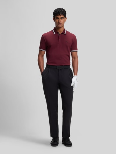 BOSS Green Regular Fit Polokragen aus reiner Baumwolle Modell 'PADDY' Bordeaux 1