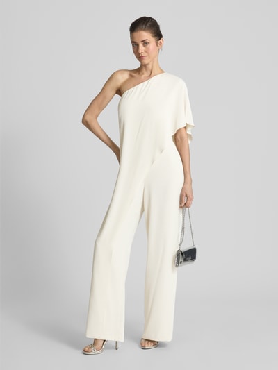 Lauren Ralph Lauren Jumpsuit met one shoulder-bandjes, model 'APRIL' Offwhite - 1