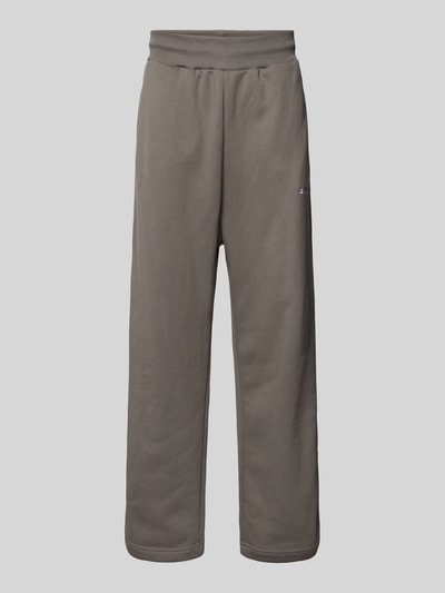 Low Lights Studios Straight Leg Sweatpants mit Label-Stitching Stein 2