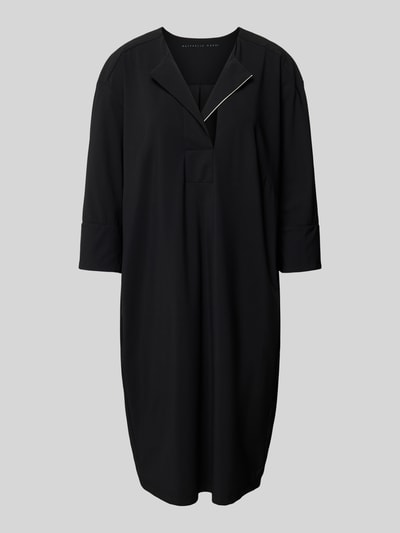Raffaello Rossi Knielange jurk met V-hals, model 'JUlE' Zwart - 2