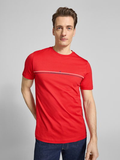 Christian Berg Men T-shirt o kroju regular fit z nadrukiem z logo Czerwony 3