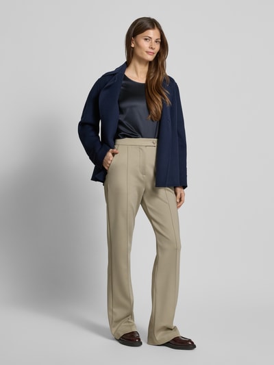 MaxMara Leisure Regular Fit Blusenshirt mit Rundhalsausschnitt Modell 'CORTONA' Dunkelblau 1