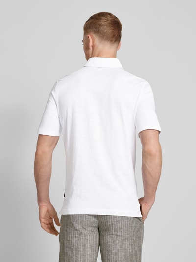 bugatti Slim Fit Poloshirt im unifarbenen Design Weiss 5