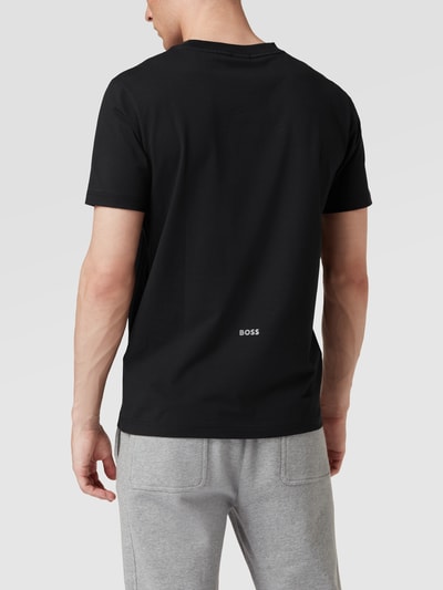 BOSS Green T-Shirt mit Label-Details Modell 'Tee' Black 5