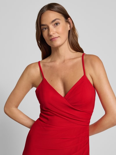 TROYDEN COLLECTION Maxi-jurk met hartvormige hals Rood - 3