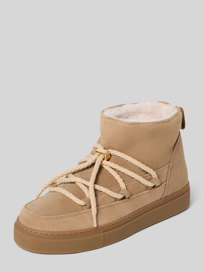 INUIKII Snowboots van leer, model 'CLASSIC LOW' Beige - 1