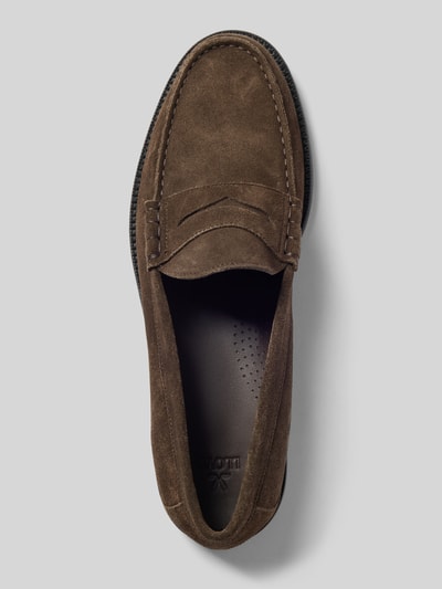 Produktfoto, Loafers aus Leder mit glatter Sohle Modell 'CLOUT MOVE' von Lloyd in Braun, abgerundete Spitze, Schlupfform, Echtleder, Absatzhöhe 2 cm, Schafthöhe 7 cm, Schaftweite 15 cm